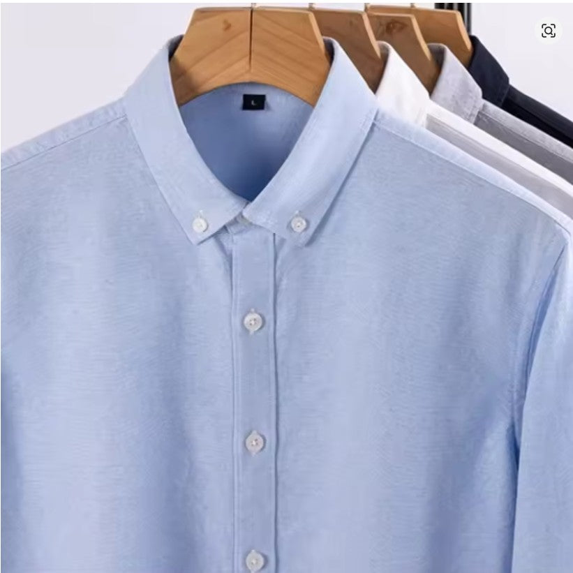 New Dark Grey Oxford Cotton Shirt For Men