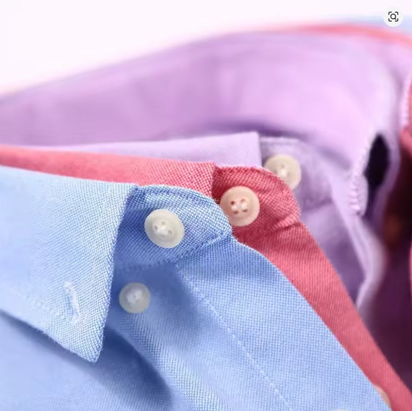 New Dark Grey Oxford Cotton Shirt For Men