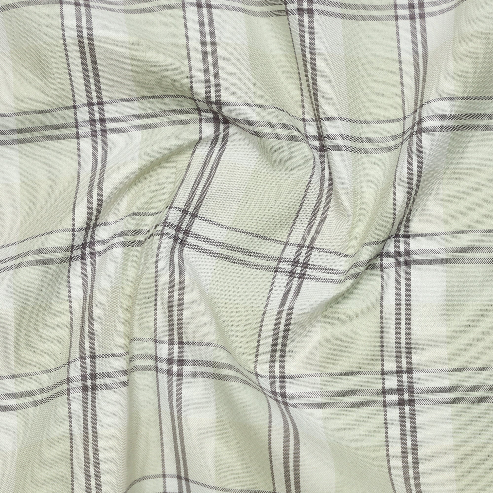 Pack of 2 Moss Green & Pale Pistachio Classic Check Cotton Shirts Bundle For Men