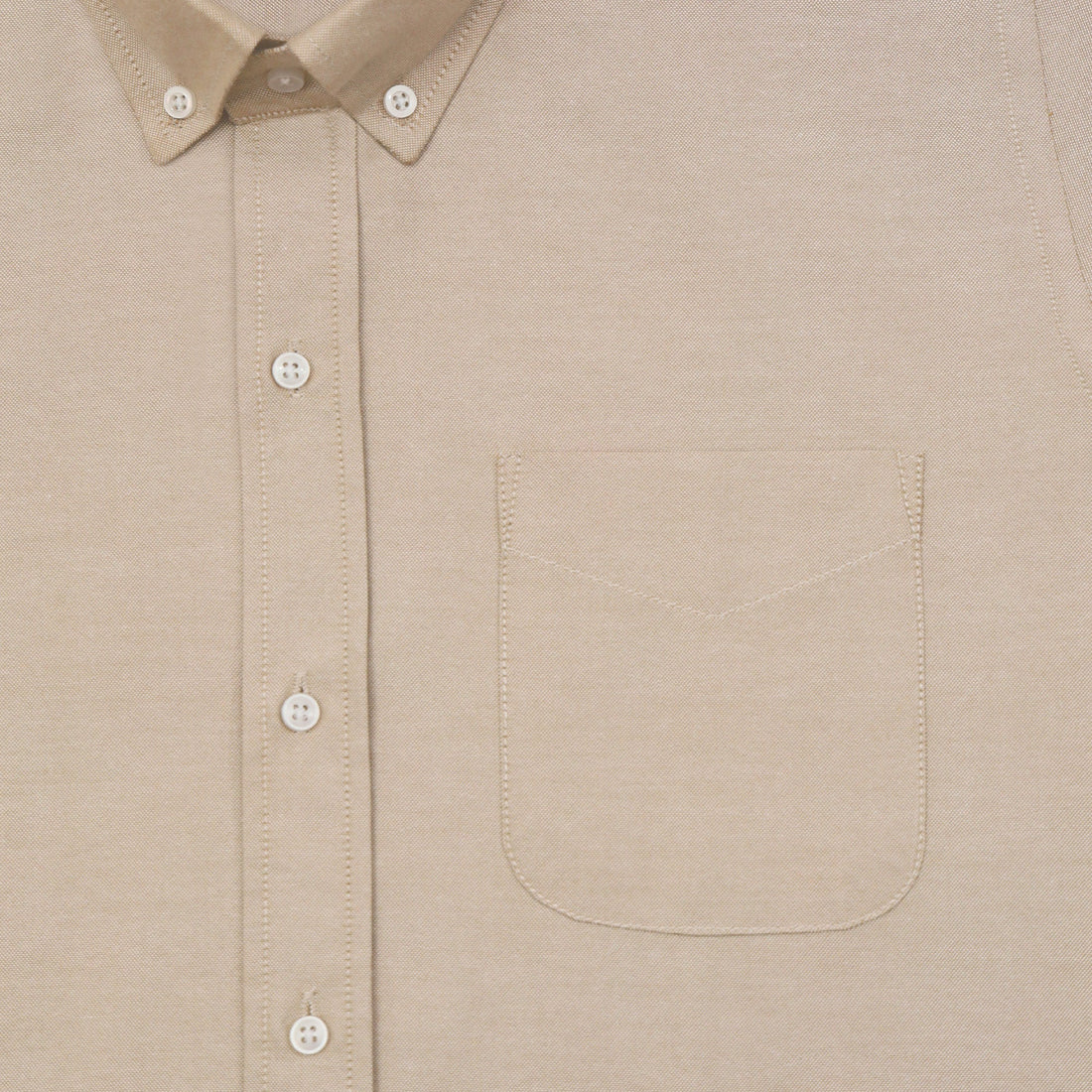 New Beige Oxford Cotton Shirt For Men
