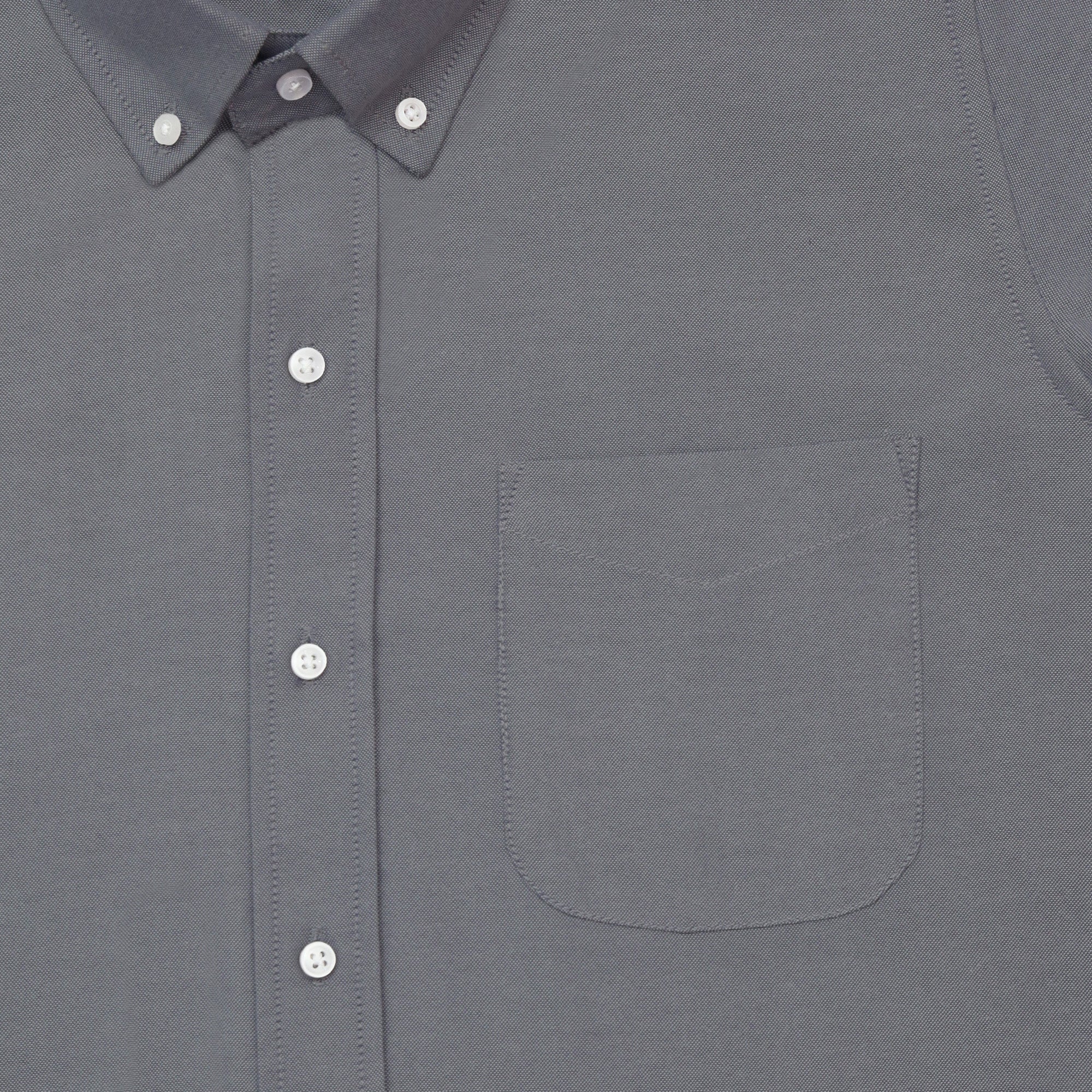 New Dark Grey Oxford Cotton Shirt For Men