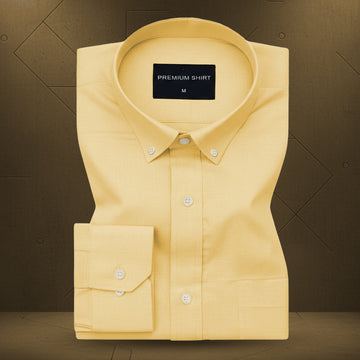 New Lemon Oxford Cotton Shirt For Men
