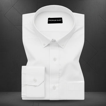 New Pearl White Oxford Cotton Shirt For Men