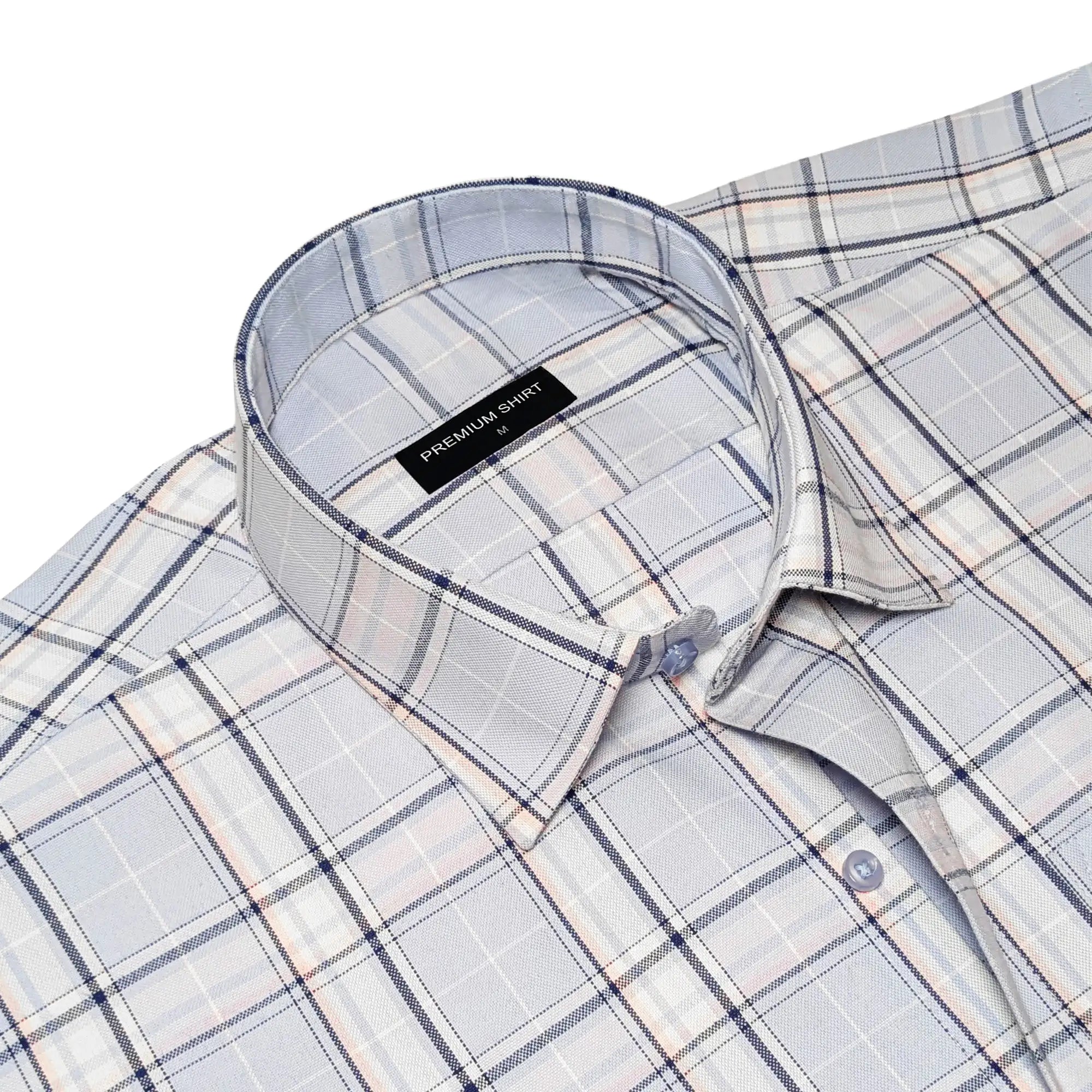 Sky Blue Classic Check Oxford Shirt for Men