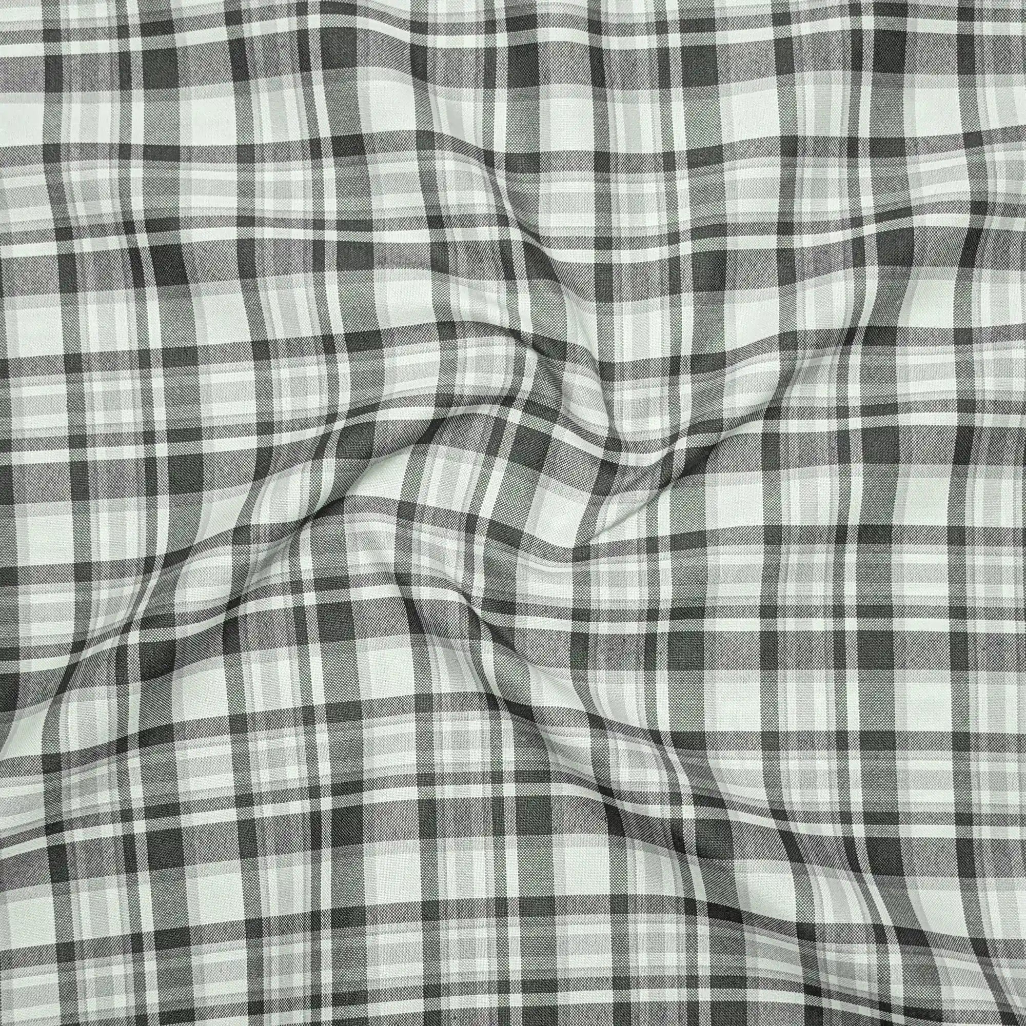 Olive Green Classic Check Cotton Blend Shirt for Men